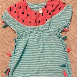 Cat & Jack Coral and Aqua Striped Dress